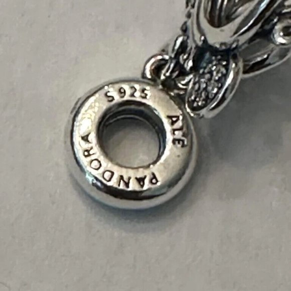 Pandora Disney Parks Minnie Mouse Bride Headband Ring Double Dangle Charm - Picture 3 of 4